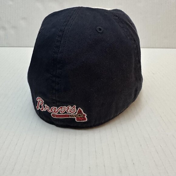 Atlanta Braves Hat Cap Strap Back Mens XX-Large Navy White MLB Baseball Blue 47 - Picture 4 of 15